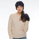 C.C Sequin Headwrap for Women - Stretchable Soft Warm Knit Winter Headband Ear Warmer (Hot Pink)