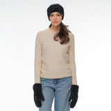 C.C Sequin Headwrap for Women - Stretchable Soft Warm Knit Winter Headband Ear Warmer (Hot Pink)