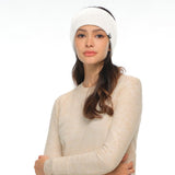C.C Sequin Headwrap for Women - Stretchable Soft Warm Knit Winter Headband Ear Warmer (Hot Pink)