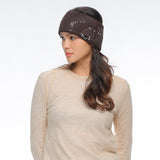 C.C Sequin Headwrap for Women - Stretchable Soft Warm Knit Winter Headband Ear Warmer (Hot Pink)