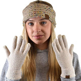 C.C Winter Warm Eco-Friendly Knit Chenille Touchscreen Texting Gloves