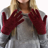 C.C Winter Warm Eco-Friendly Knit Chenille Touchscreen Texting Gloves