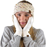 C.C Winter Warm Eco-Friendly Knit Chenille Touchscreen Texting Gloves