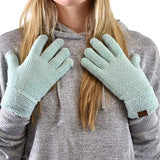 C.C Winter Warm Eco-Friendly Knit Chenille Touchscreen Texting Gloves