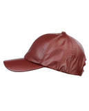 NYFASHION101 Unisex Soft PU Leather Precurved Baseball Cap