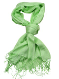 NYFASHION101 Women's Sheer Metallic Braided Tassel Ends Scarf Shawl Wrap