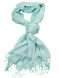 NYFASHION101 Women's Sheer Metallic Braided Tassel Ends Scarf Shawl Wrap