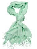 NYFASHION101 Women's Sheer Metallic Braided Tassel Ends Scarf Shawl Wrap
