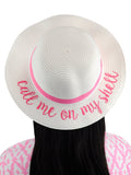 C.C Children's Weaved Crushable Beach Embroidered Quote Flop Brim Sun Hat