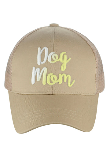 C.C Ponycap Color Changing Embroidered Quote Adjustable Trucker Baseball Cap, Dog Mom
