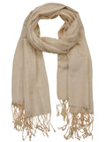 NYFASHION101 Women's Sheer Metallic Braided Tassel Ends Scarf Shawl Wrap