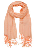 NYFASHION101 Women's Sheer Metallic Braided Tassel Ends Scarf Shawl Wrap
