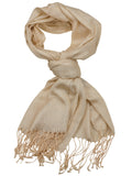 NYFASHION101 Women's Sheer Metallic Braided Tassel Ends Scarf Shawl Wrap