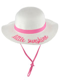 C.C Children's Weaved Crushable Beach Embroidered Quote Flop Brim Sun Hat