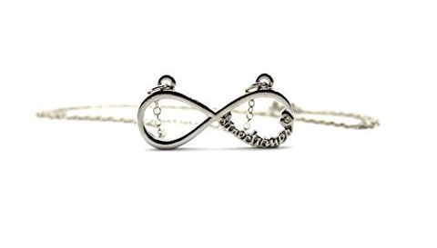 Directioner® Fans Heart Solitaire Micro Infinity Necklace in Silver-Tone XHC20R