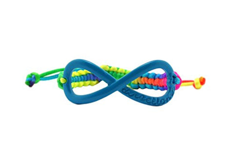 Directioner® Fans Blue Infinity Rainbow Macrame Bracelet MB288BL