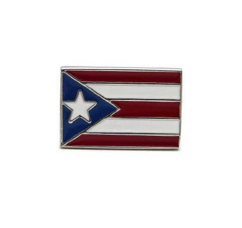 Puerto Rico Flag Stretch Ring in Silver-Tone