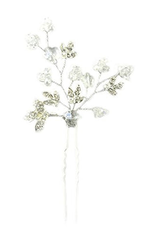 Leaves and Flower Charm Hair Stick for Women