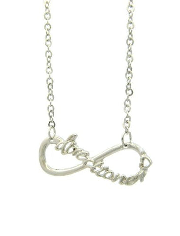 Directioner® Fans Infinity Sign 18" Link Chain Necklace in Silver Tone XC477R
