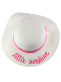 C.C Children's Weaved Crushable Beach Embroidered Quote Flop Brim Sun Hat