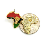 Pan Africa Stud Earrings in Gold-Tone, Power Fist