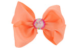 NYFASHION101 Toddlers' Girls' Unicorn Button Grosgrain Ribbon Bow Alligator Clip