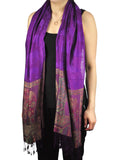 NYFASHION101 Women's Large Soft Embroidered Elephant Scarf Shawl Wrap