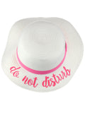 C.C Children's Weaved Crushable Beach Embroidered Quote Flop Brim Sun Hat