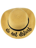 C.C Children's Weaved Crushable Beach Embroidered Quote Flop Brim Sun Hat