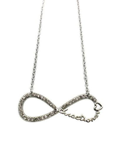 Directioner® Fans Rhinestone Infinity with 18"Link Chain Necklace - Silver-Tone XC255R