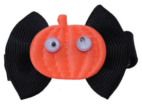 Halloween Style Mini Size Rolling Eye Pumpkin Handmade Hair Clip BC8046-2