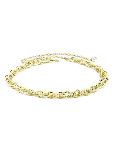NYfashion101 Women's Dressy Faux Pearl Beads Link Belly Chain Belt NBTL3208GY