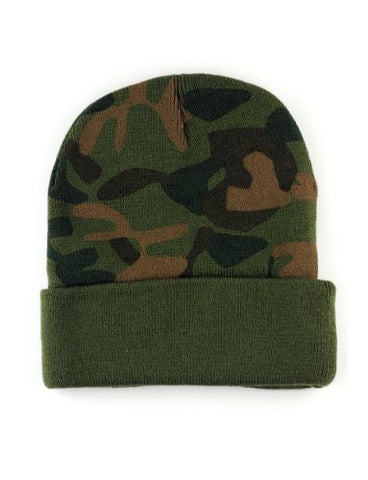 NYfashion101 (TM) Unisex Two-Tone Knitted Beanie Hat BNARMY