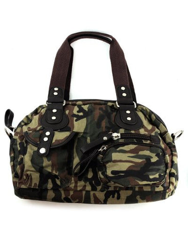 NYFashion101 Camouflauge Handbag/Shoulder Bag by Galian CAM04E - Green
