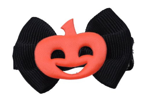 Halloween Style Mini Size Satin Pumpkin Handmade Hair Clip BC8046-1