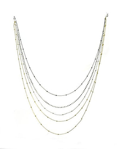 Bohemian Multi-Tone Strand Rhinestone Stud Pierced Hook Earring Lace To Necklace