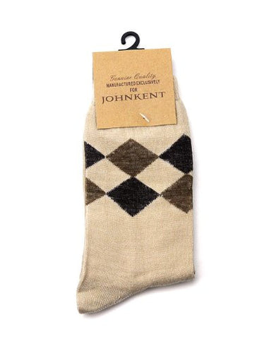 NYfashion101 Men's Casual Joint Diamond Print Socks By The Dozen