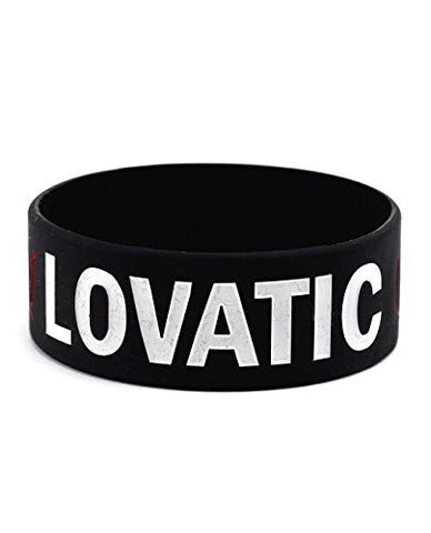 Lovatic Engraved Stretch Rubber Band Bracelet for Fans