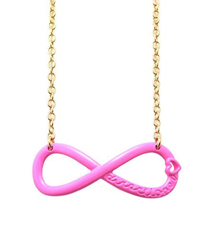 Directioner® Fans Pink Infinity with 18"Link Chain Necklace - Pink/Gold-Tone XC266GPK