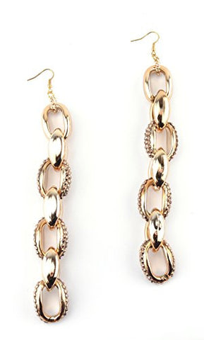 Link Chain Drop Earrings in Bronze-Tone UE5291RSG