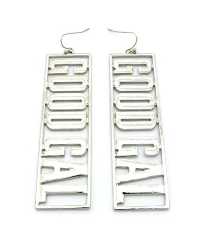 GOOD GAL Charm Drop Earrings in Silver-Tone