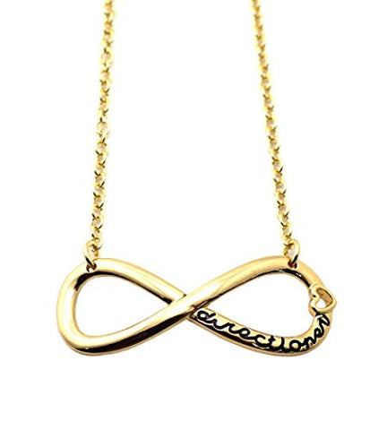 Directioner® Fans Plain Infinity with 18"Link Chain Necklace - Gold-Tone XC266G