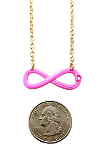 Directioner® Fans Mini Pink Infinity with Gold-Tone Chain Necklace XC293GPK