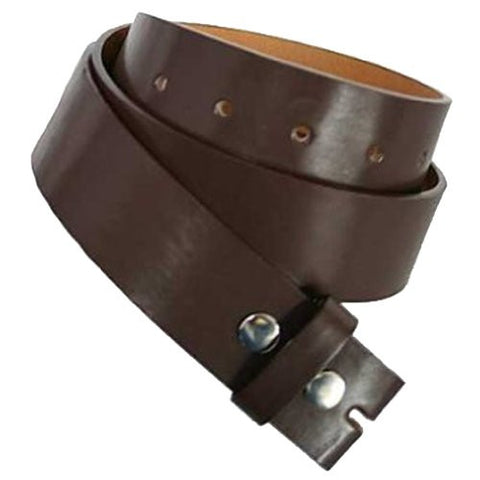 Brown 1.5" Wide Snap Removable Buckle Belt