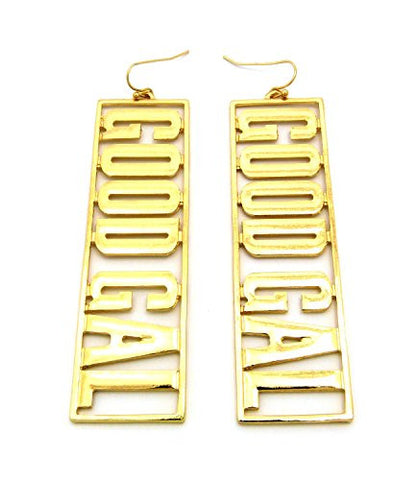 GOOD GAL Charm Drop Earrings in Gold-Tone