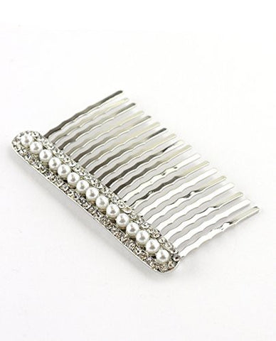 Women's Elegant Bridal Rhinestone Barrette Pattern Hair Comb
