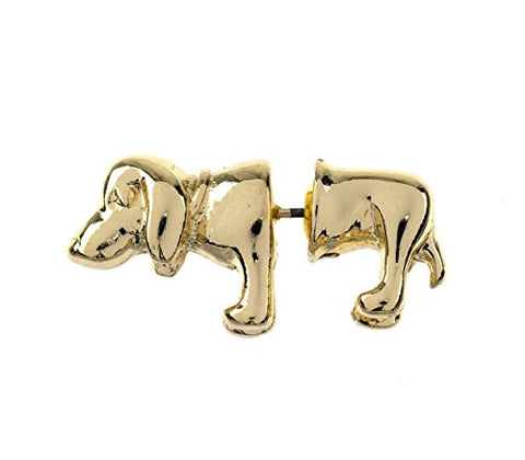 Welsh Corgi Dog Double-Side Stud Earrings in Gold-Tone DESIGNED IN USA