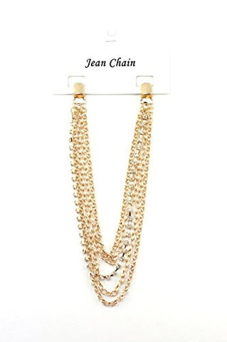 NYfashion101 Fashionable Sleek Five Strand Multi Style Link Jean Chain IJC1000G