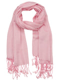 NYFASHION101 Women's Sheer Metallic Braided Tassel Ends Scarf Shawl Wrap
