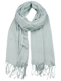 NYFASHION101 Women's Sheer Metallic Braided Tassel Ends Scarf Shawl Wrap